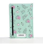 image //www.c...Factor Notes-Notebook :100 GSM A5 Hardbound Dot 200 Pages -The Pastel Mint Roses Hardbound : Dot Grid