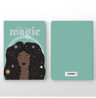 imagFactor Notes-Notebook :100 GSM A5 Plain 144 Pages -She is magic: Plain