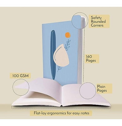 imagFactor Notes-Notebook :100 GSM A5 Plain 144 Pages -The Blue Sunset: Plain