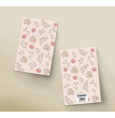 imagFactor Notes-Notebook :100 GSM A5 Plain 144 Pages -The Pastel Pink Roses: Plain