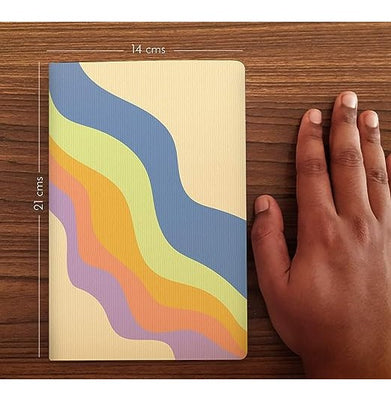 imagFactor Notes-Notebook :100 GSM A5 Plain 144 Pages -The Retro in Pastel: Plain