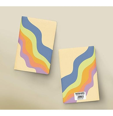 imagFactor Notes-Notebook :100 GSM A5 Plain 144 Pages -The Retro in Pastel: Plain