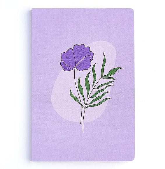 Violet Bloom A5 Plain Notebook by Factor Notes - Creative Companion with 144 Pages