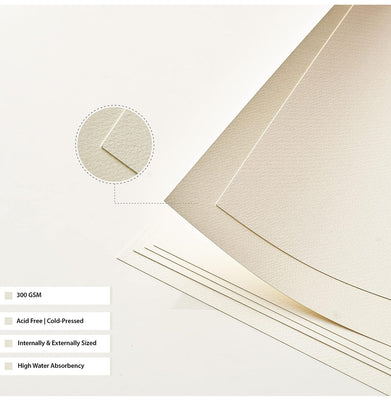 imagFactor Notes-Notebook :300 GSM A4 Watercolour Sheet 9 Pages -Watercolour Sheets A4