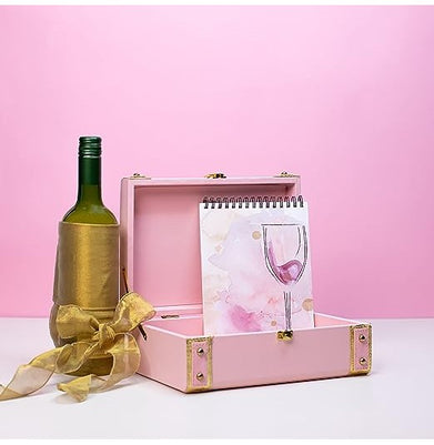 imagFactor Notes-Notebook :300 GSM A5 Watercolour book 24 Pages -Wine Glass