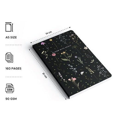 imagFactor Notes-Notebook :90 GSM A5 Ruled 160 Pages -Bloom with Grace