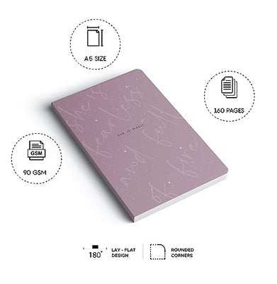 imagFactor Notes-Notebook :90 GSM A5 Ruled 160 Pages -Fearless