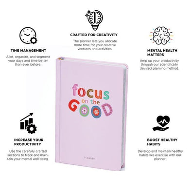imagFactor Notes-Notebook :  Undated Daily Planner 112 Pages -Focus on the Good
