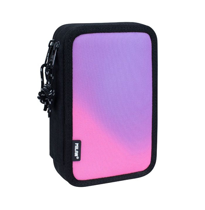 Sunset Series Chic Double Decker Pencil Case Black & Pink