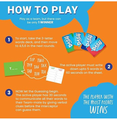 imagFletter Dash, A Fun Fill-in-The-Blanks Strategic Word Card Game