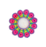 image //www.c...Floral Tealight- Yellow & Pink