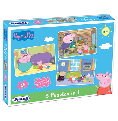 imagFrank Peppa Pig 3 Puzzle In 1 60404
