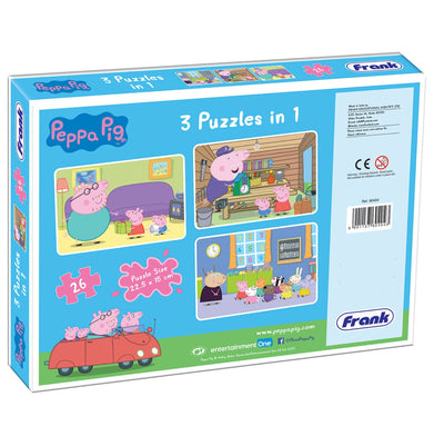 imagFrank Peppa Pig 3 Puzzle In 1 60404