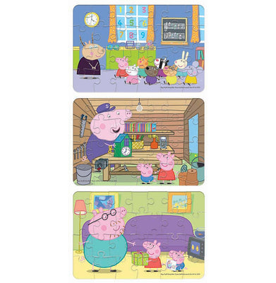imagFrank Peppa Pig 3 Puzzle In 1 60404