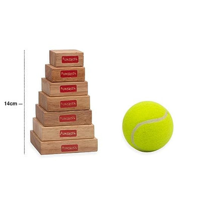 imagFunskool Games Lagori With 7 Wooden Blocks & Ball