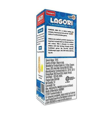 imagFunskool Games Lagori With 7 Wooden Blocks & Ball