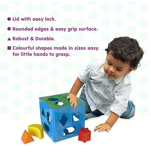 Funskool Giggles- In Shape Sorting Cube And Aeroplane Pull