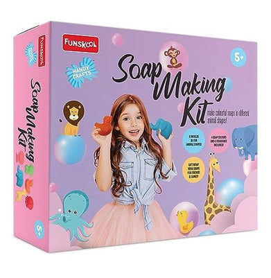 imagFunskool Handycrafts Soap Making Kit Including 6 Moulds, 4 Colours And Fragrance