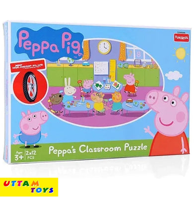 imagFunskool Peppa Pig Peppa'S Classroom Puzzle 2 X 12-Pcs Kids Multicolour 4945000