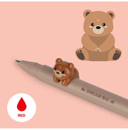 image //www.c...Gel Pen With Animal Decoration - Lovely Friends - Teddy Bear