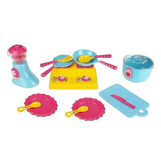 Giggles Deluxe 19-Piece Multicolor Kitchen Set for Imaginative Play