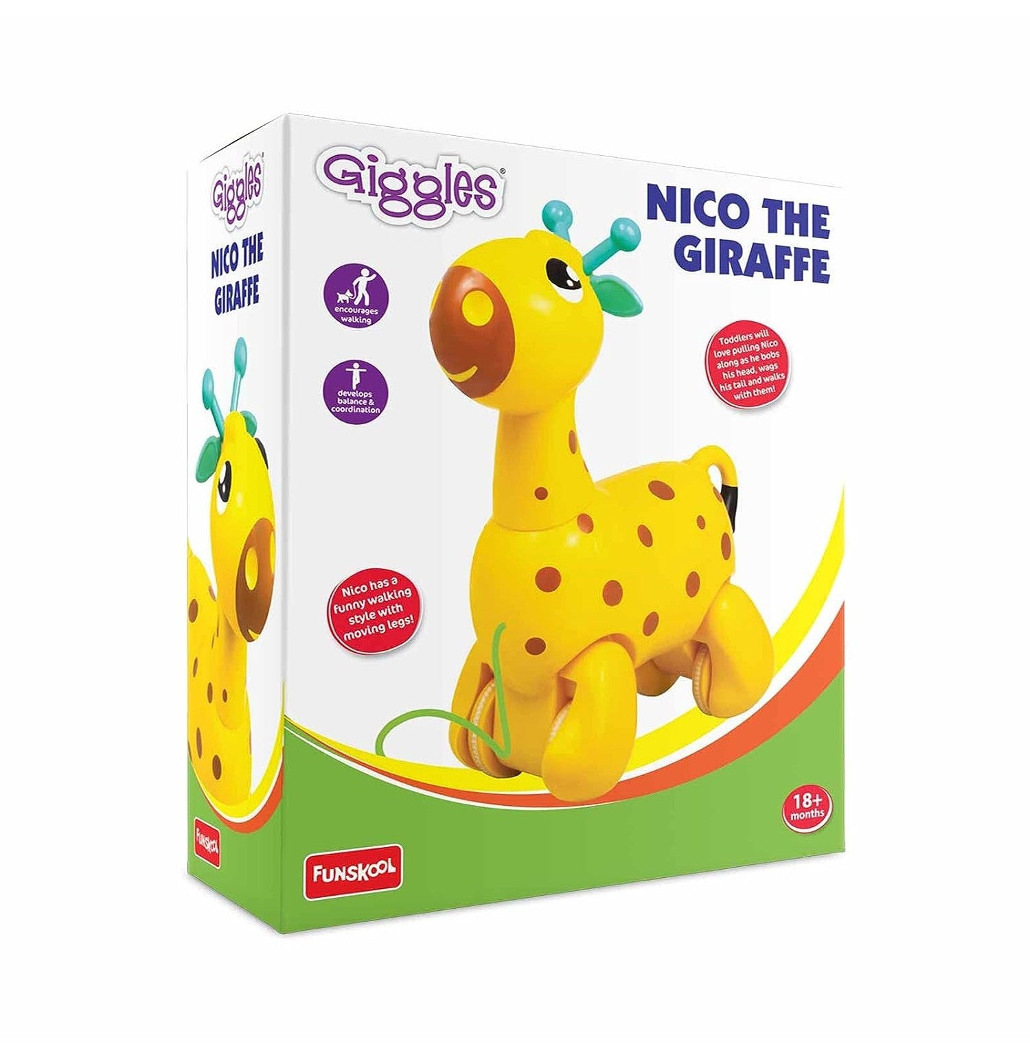 Nico The Giraffe - Lively Pull-Along Toy for Toddlers