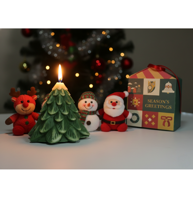imagSingle Candle Box – Drooping Leaf Christmas Tree Design buy online at crossword.in