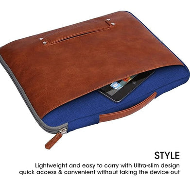 imagGripp Grace 13.3" Macbook Sleeve Bag - Blue/Camel-GR-GRA13-BLUCML