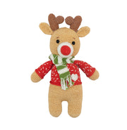image //www.c...Handcrafted Amigurumi Christmas Soft Toy- dapper Reindeer