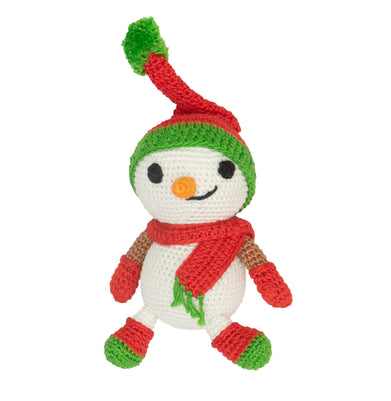 imagHandcrafted Amigurumi Christmas Soft Toy- Happy Snowman