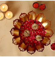 image //www.c...Handcrafted Lotus Urli Bowl