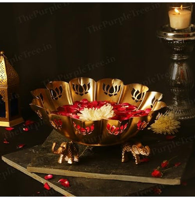 imagHandcrafted Lotus Urli Bowl