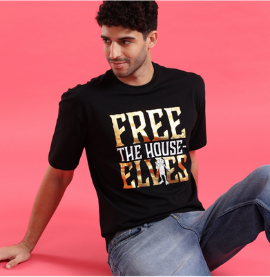 imagHarry Potter L Free The House Elves Black T Shirt