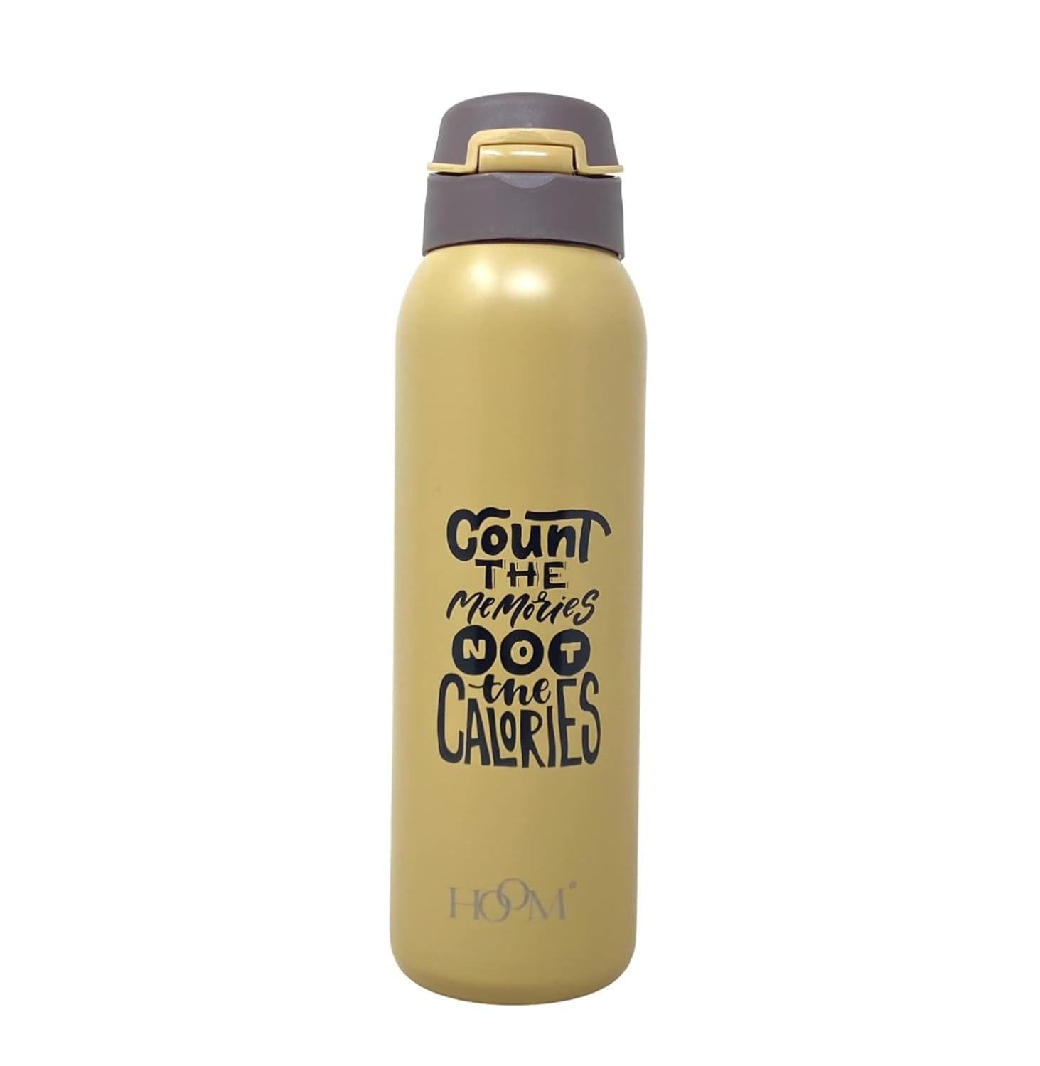 Hoom 600ml Vacuum Insulated Stainless Steel Water Bottle with Straw