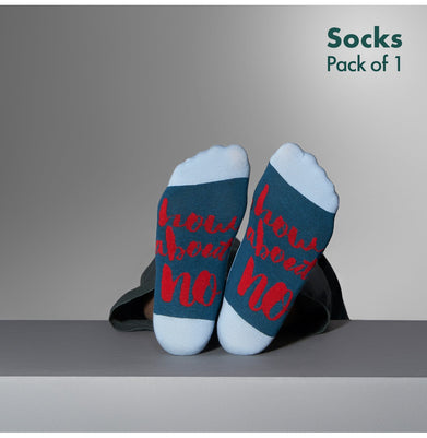 imagHow About No! Unisex Socks, 100% Organic Cotton, No Show, Pack of 1