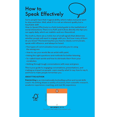imagHow to Speak Effectively: A Guide to Engaging Conversations Presentations and Making an Impact on People Paperback King Patrick Paperback King Patrick