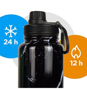 image //www.c...Insulated Water Bottle For Hot And Cold, Black Marble - 1000 Ml