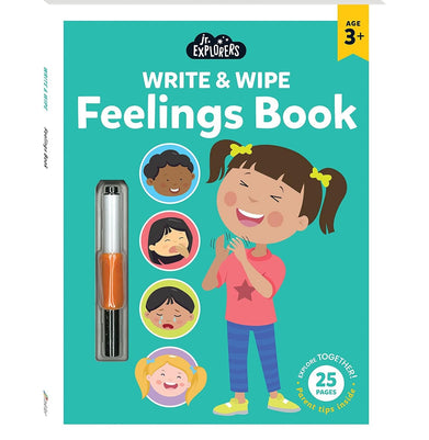 imagJUNIOR EXPLORERS WRITE AND WIPE FEELINGS BOOK Paperback Hinkler