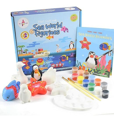 imagKalakaram Canvas Painting Kit with Printed Canvas Board, Paints and Brushes Space Boy