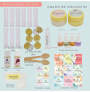 image //www.c...Kalakaram Lip Balm DIY Kit - Make 15 Lip Balms with Shea Butter, Kokum Butter, Beeswax, Vitamin E Oil, Grape Seed Oil and 4 Pure Essential Oils