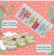 image //www.c...Kalakaram Lip Balm DIY Kit - Make 15 Lip Balms with Shea Butter, Kokum Butter, Beeswax, Vitamin E Oil, Grape Seed Oil and 4 Pure Essential Oils
