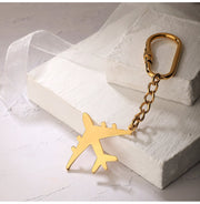 image //www.c...Keychain Aeroplane - Goldplated