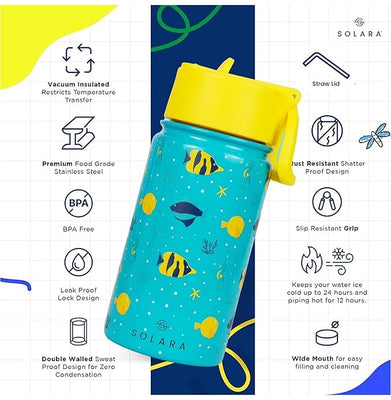 imagKids Insulated Water Bottle, Fish - 450Ml