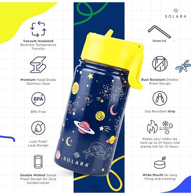 imagKids Insulated Water Bottle , Galaxy - 450Ml