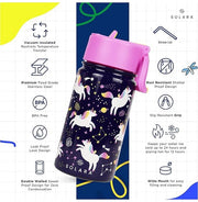 image //www.c...Kids Insulated Water Bottle, Unicorn - 450Ml