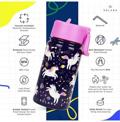 imagKids Insulated Water Bottle, Unicorn - 450Ml