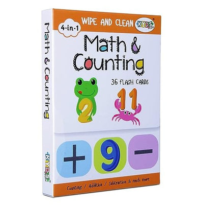 imagKYDS Play - Math and Counting - Wipe and Clean Activity Flash Cards for Kids-KP17