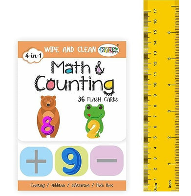 imagKYDS Play - Math and Counting - Wipe and Clean Activity Flash Cards for Kids-KP17