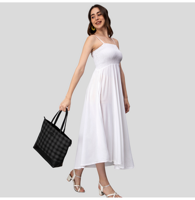 imagLaptop Tote Bag for Women Slate Grey - black