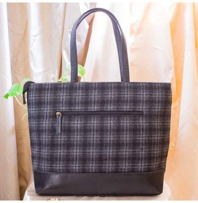 imagLaptop Tote Bag for Women Slate Grey - black